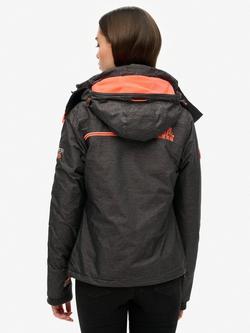 Superdry Pop Zip Hooded Arctic SD-Windcheater Jacket, Grey - view 2, Grey