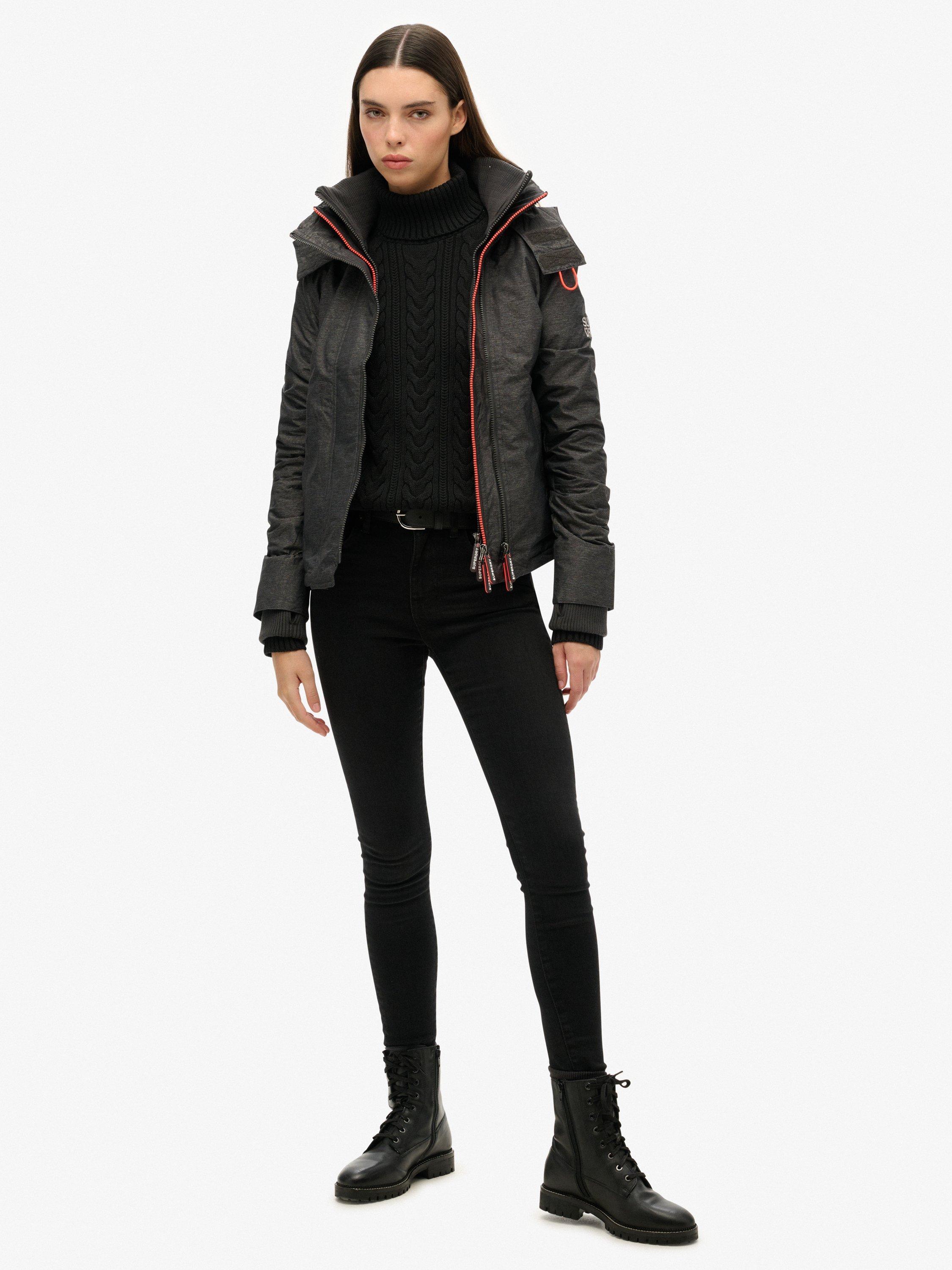 Product image 5 of 5, which shows Superdry Pop Zip Hooded Arctic SD-Windcheater Jacket, Grey, 12