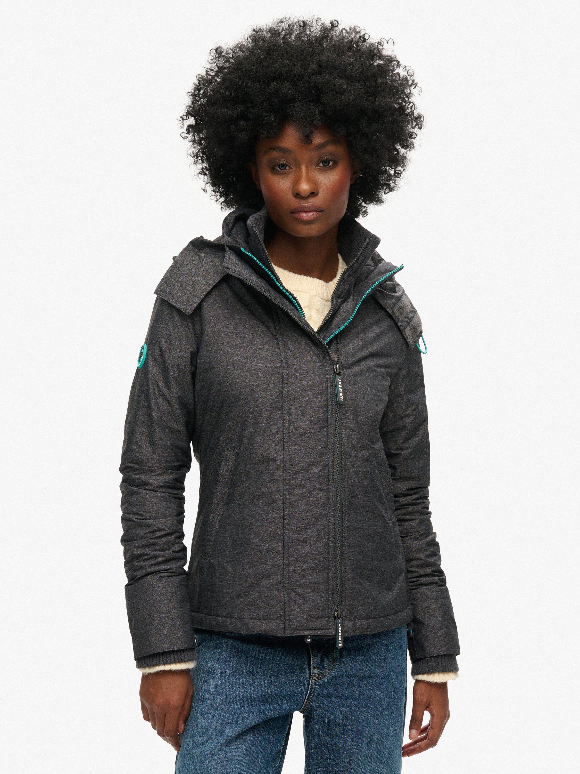 Product image 3 of 7, which shows Superdry Pop Zip Hooded Arctic SD-Windcheater Jacket, Grey, 8