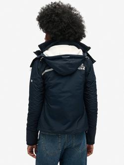 Superdry Pop Zip Hooded Arctic SD-Windcheater Jacket, Navy - view 2, Navy