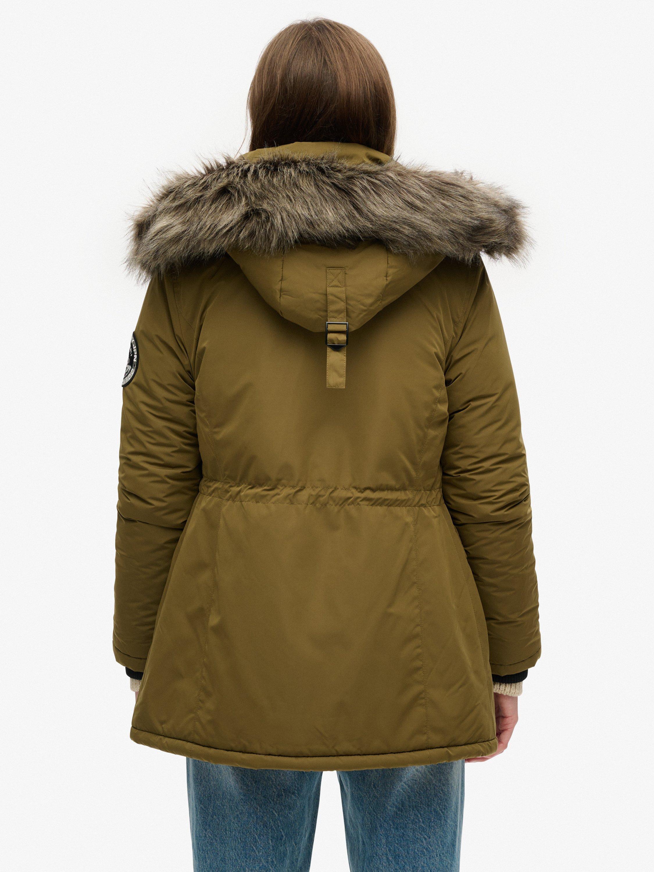 Product image 2 of 5, which shows Superdry Ashley Everest Parka Coat, Khaki, 10
