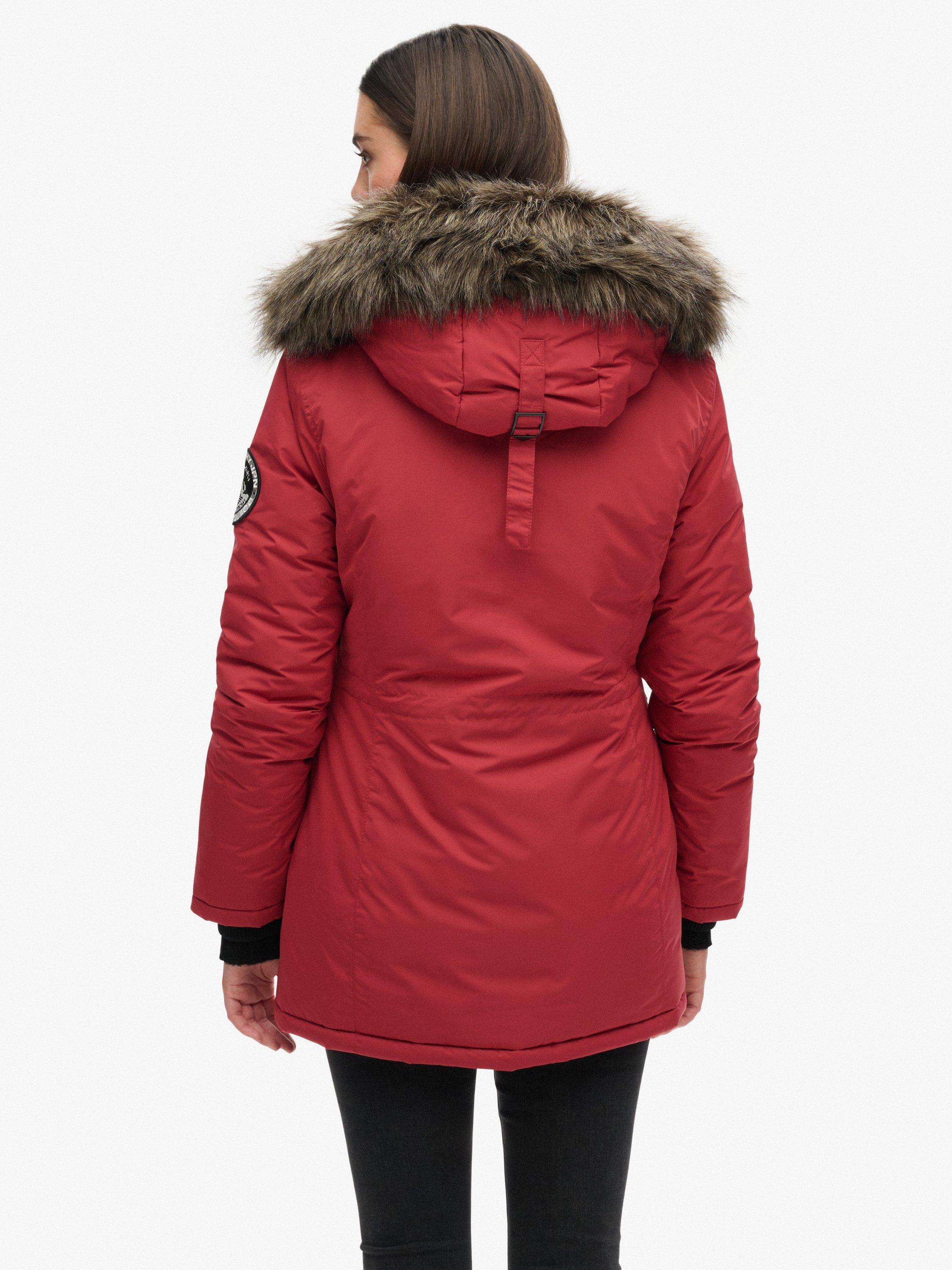 Product image 2 of 6, which shows Superdry Ashley Everest Parka Coat, Brick Red, 6