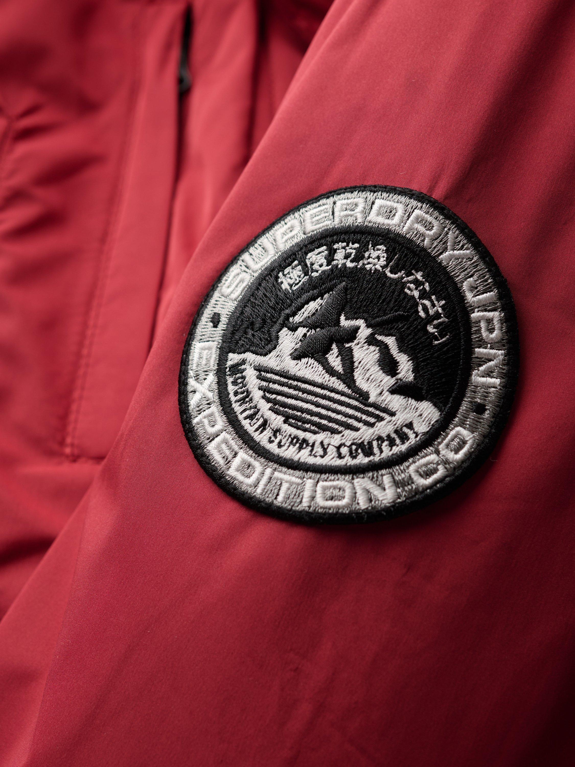 Product image 6 of 6, which shows Superdry Ashley Everest Parka Coat, Brick Red, 6