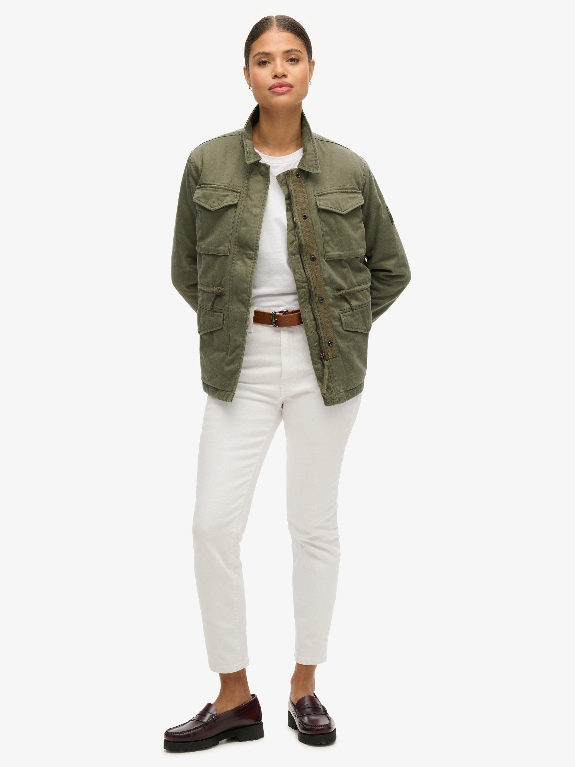 Product image 5 of 5, which shows Superdry Military M65 Lined Jacket, Washed Khaki, 16