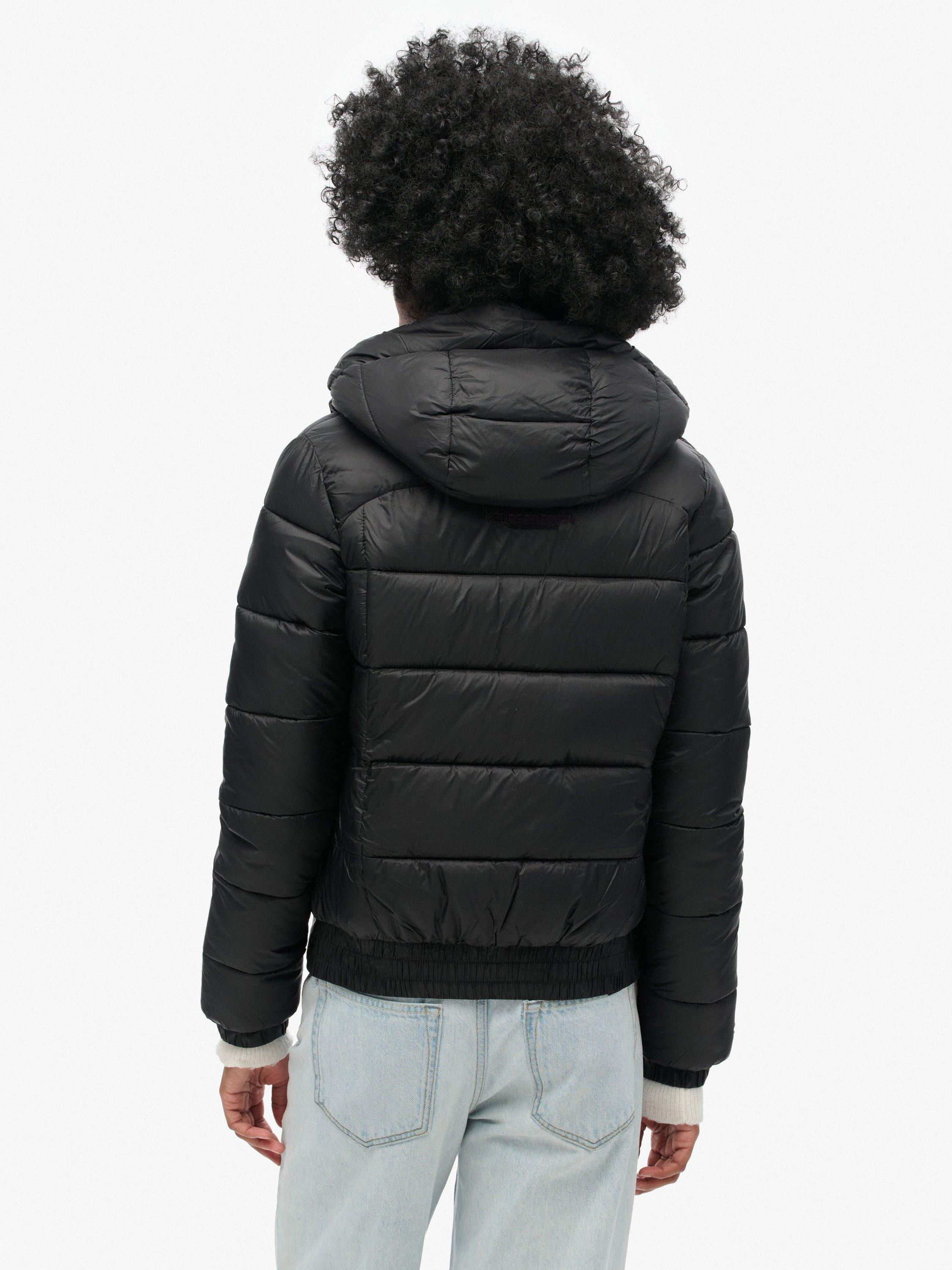 Product image 2 of 5, which shows Superdry Sports Puffer Bomber Jacket, Black, 16