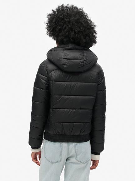 Superdry Sports Puffer Bomber Jacket, Black - view 2, Black
