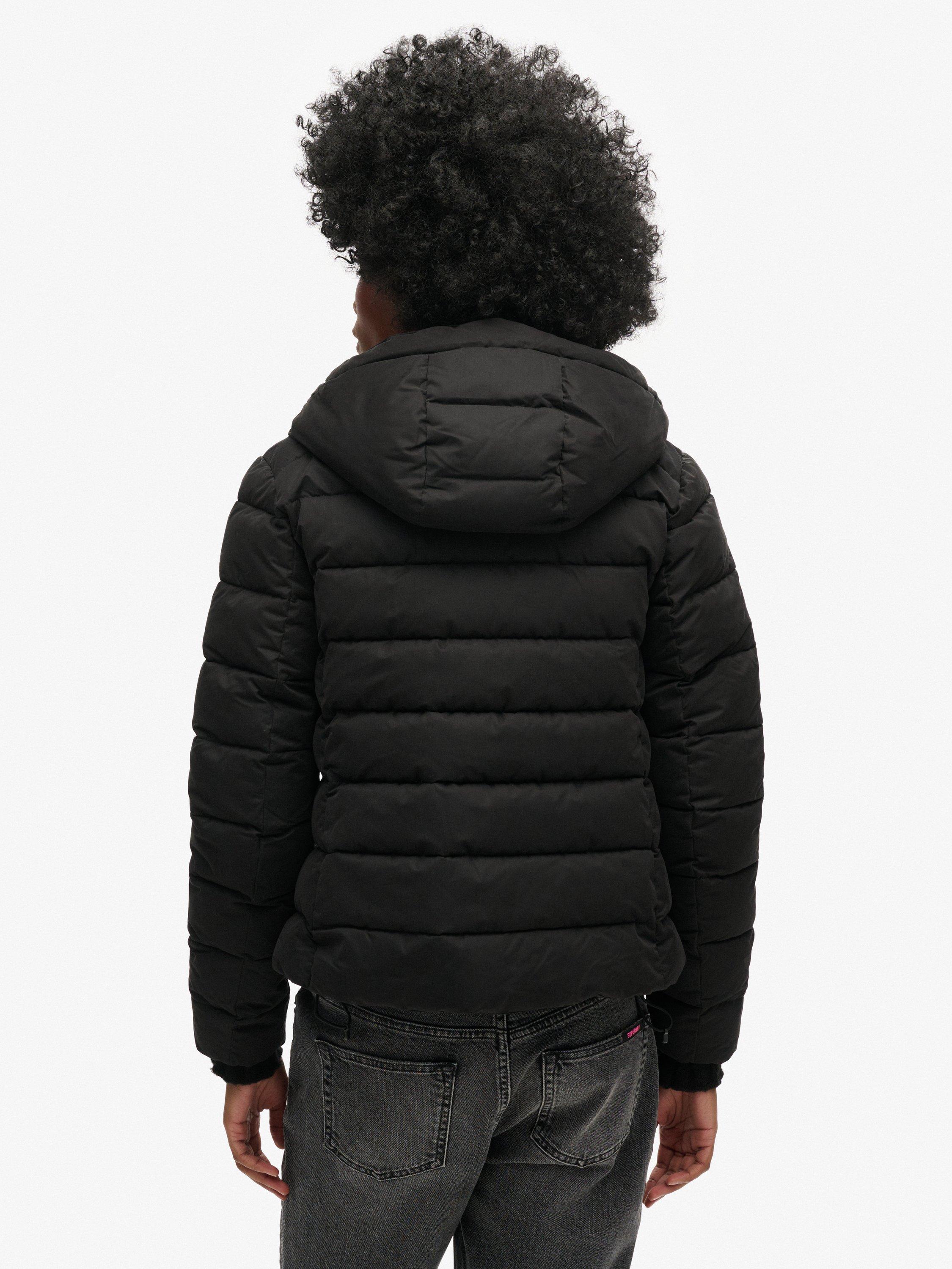 Product image 2 of 5, which shows Superdry Microfibre Padded Jacket , Black, 16