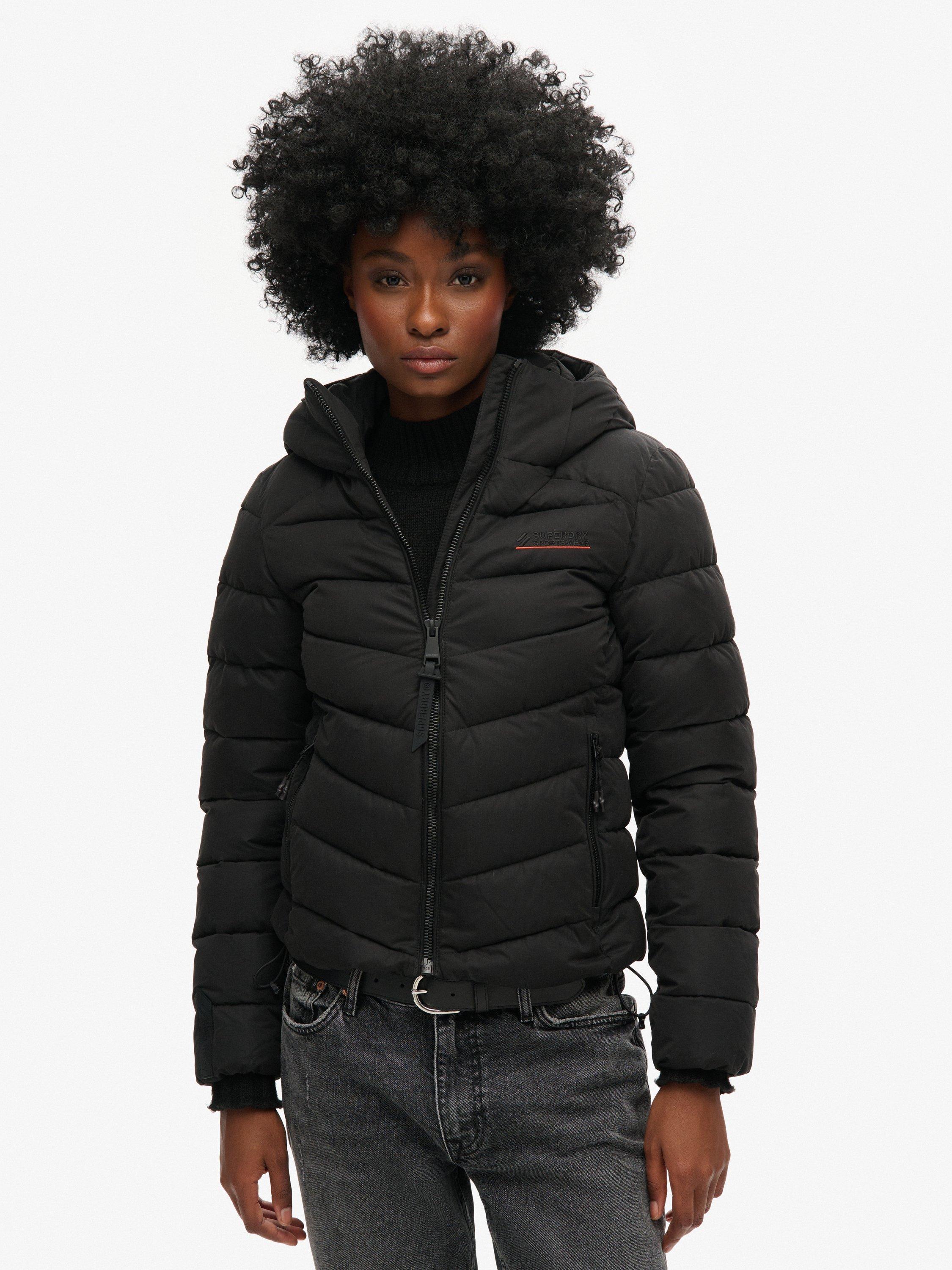 Product image 3 of 5, which shows Superdry Microfibre Padded Jacket , Black, 16