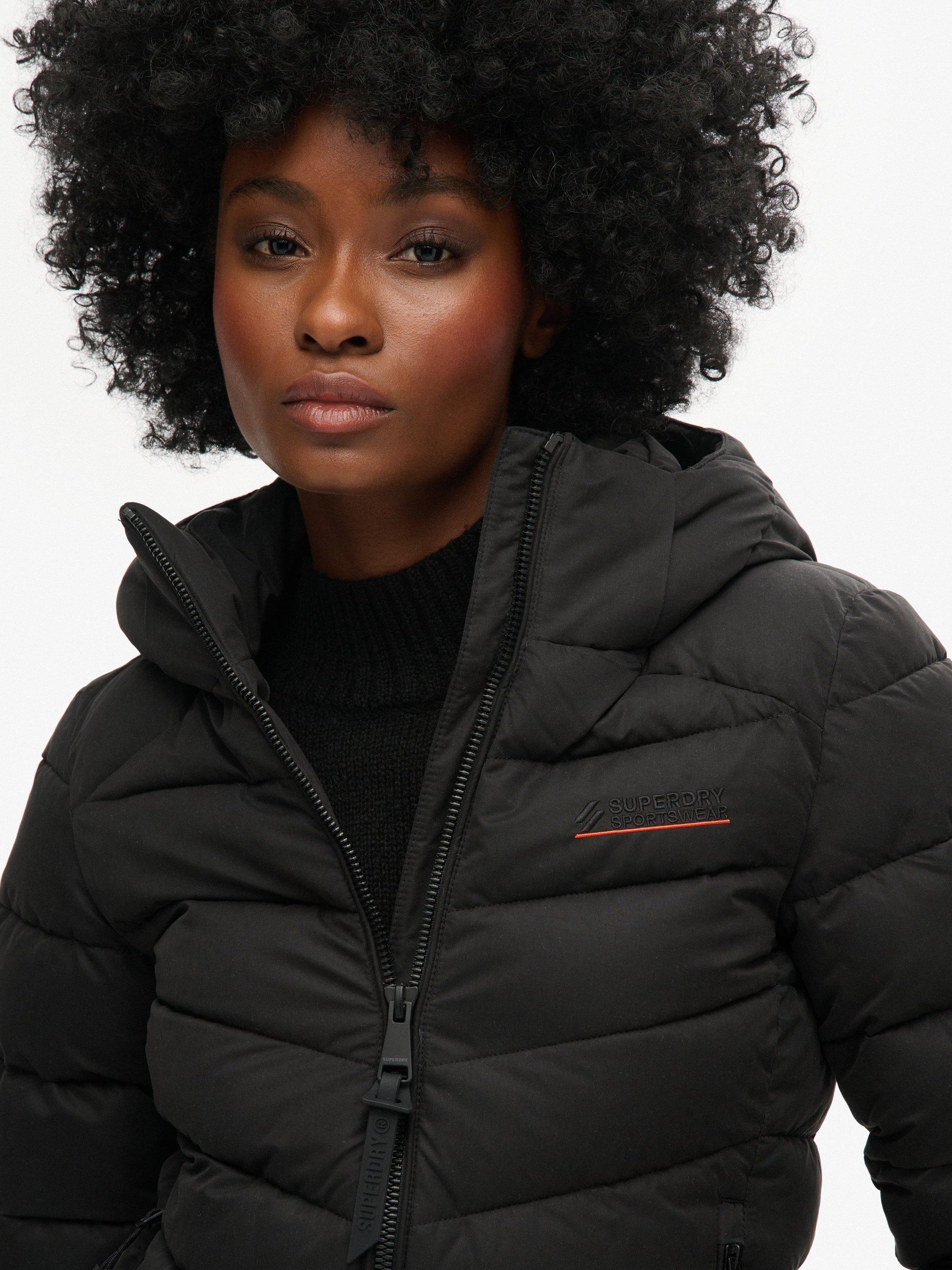Product image 4 of 5, which shows Superdry Microfibre Padded Jacket , Black, 16