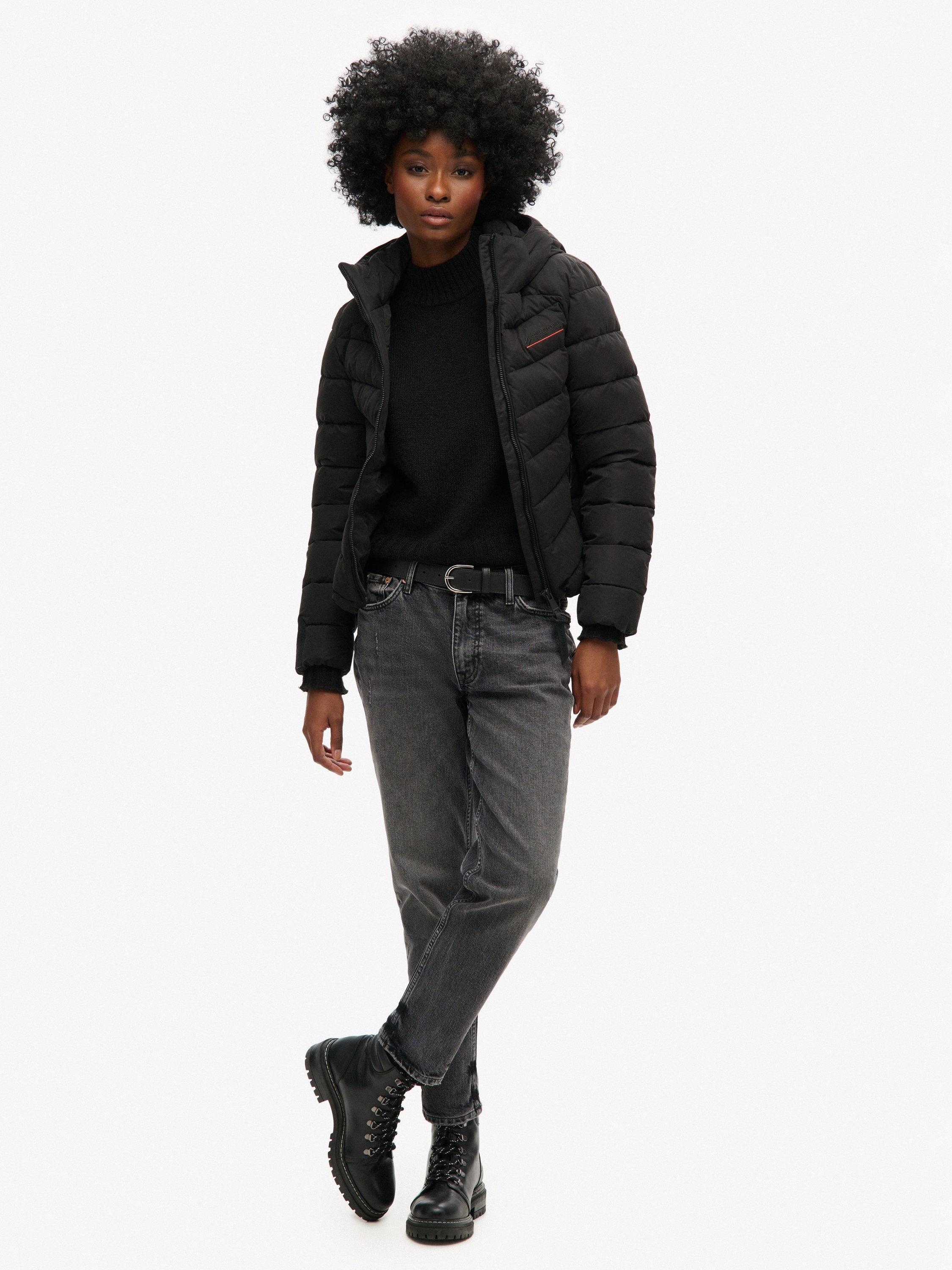 Product image 5 of 5, which shows Superdry Microfibre Padded Jacket , Black, 16