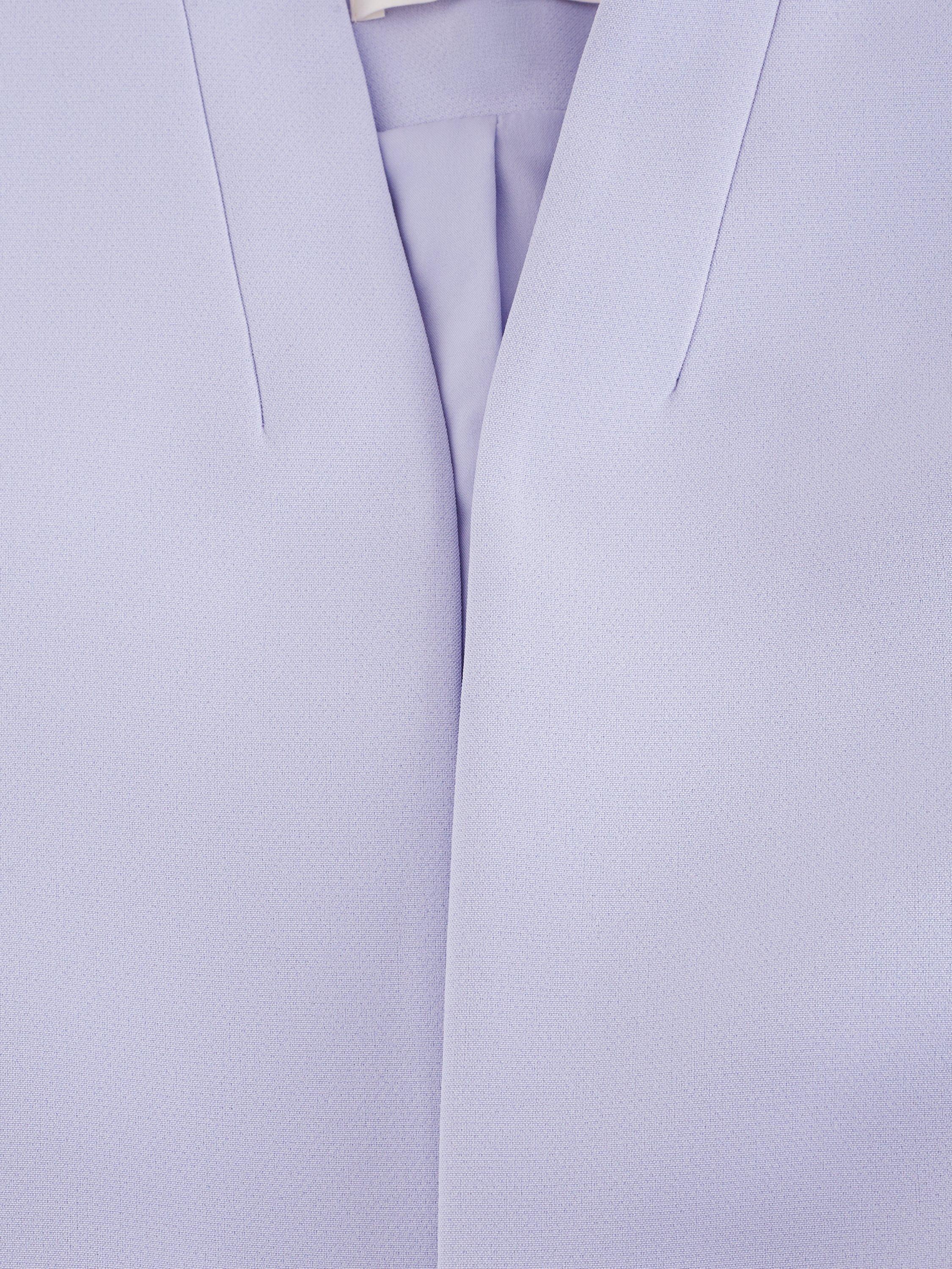 Product image 6 of 7, which shows Phase Eight Petite Daisy Open Neck Jacket, Pale Blue, 10