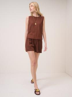 Nobody's Child Stirling Linen Rich Top - view 2, Brown