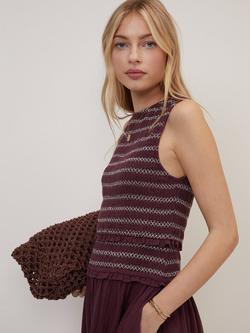 Nobody's Child Ingrid Sleeveless Shirred Bodice Midi Dress, Purple - view 2, Purple