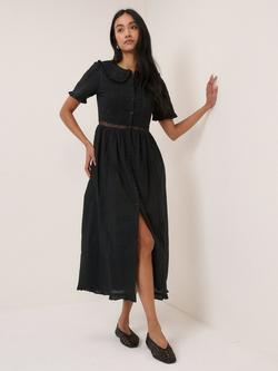 Nobody's Child Orla Cotton Midi Dress, Black, Black