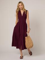 chi chi london glitter v neck midi dress reviews Long Sleeve V Neck Midi Dress in Navy 6 main image 0
