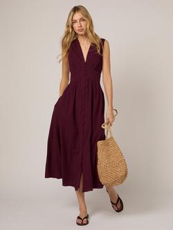 Nobody's Child Starlight Sleeveless Cotton Midi Dress, Purple, Purple