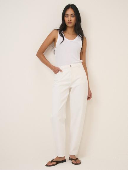 Nobody's Child Putney Barrel Leg Jeans, White