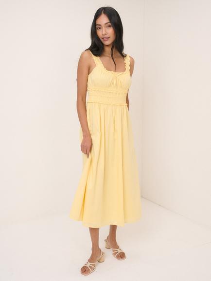Nobody's Child Ariel Ruffle Midi Dress - view 2, Yellow