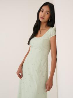 Nobody's Child Harri Broderie Anglaise Midi Dress, Green - view 2, Green