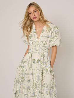 Nobody's Child Starlight Floral Seersucker Midi Dress, White/Multi - view 2, White/Multi