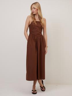 Nobody's Child Briella Cotton Midi Dress, Brown