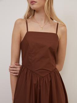 Nobody's Child Briella Cotton Midi Dress - view 2, Brown