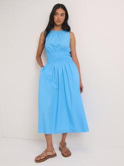 Nobody's Child Carrie Shirred Waist Midi Dress, Light Blue, Light Blue