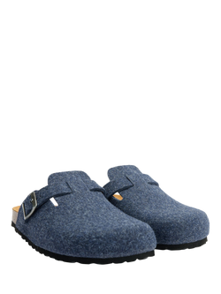 V.GAN Vegan Taro Felt Mule Slippers, Navy - view 2, Navy