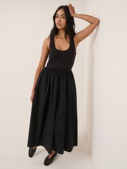 Nobody's Child Lexie Scoop Neck Midi Dress, Black, Black