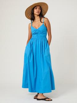 Nobody's Child Paige Cotton Midi Dress, Blue, Blue