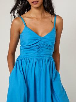 Nobody's Child Paige Cotton Midi Dress, Blue - view 2, Blue