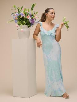 Nobody's Child Petite Logan Floral Midaxi Dress, Blue/Green, Blue