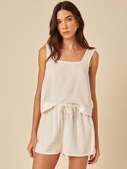 Nobody's Child Shannon Linen Rich Shorts, White - view 2, White