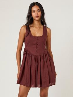 Nobody's Child Cora Sleeveless Mini Dress, Brown, Brown