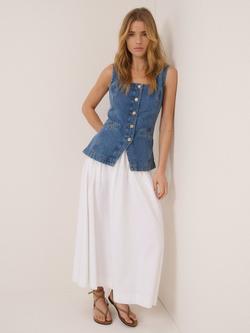 Nobody's Child Ezra Denim Waistcoat, Blue - view 2, Blue