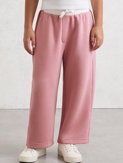 Reiss Kids' Laney Modal Blend Wide Leg Joggers, Rose, Rose