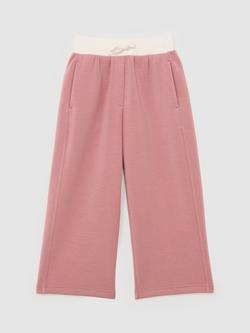 Reiss Kids' Laney Modal Blend Wide Leg Joggers, Rose - view 2, Rose