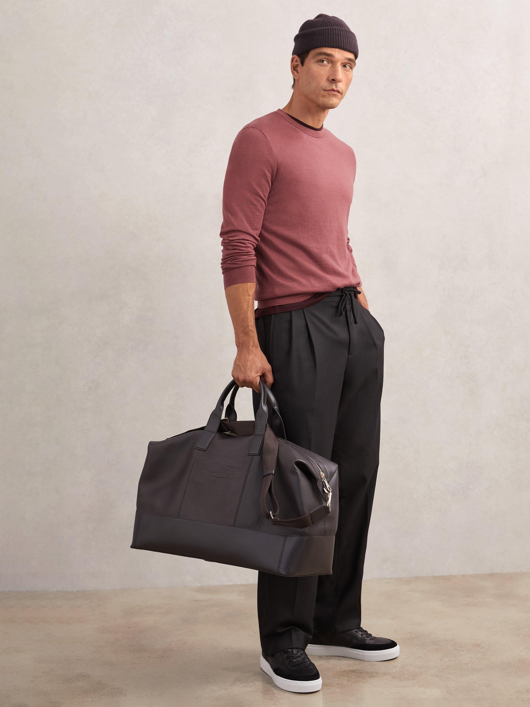 Product image 4 of 5, which shows Reiss Wessex Crew Neck Wool Jumper, Raspberry Pink, XS