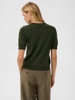 Part Two Natanya Short Sleeve Pure Wool Jumper - view 2, Rosin