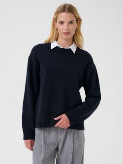 Part Two Soraya Wool Rich Jumper, Dark Navy, Dark Navy
