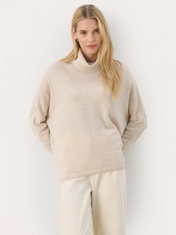 Part Two Tilane Roll Neck Wool Blend Jumper, Natural Melange