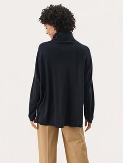 Part Two Tilane Roll Neck Wool Blend Jumper - view 2, Dark Navy