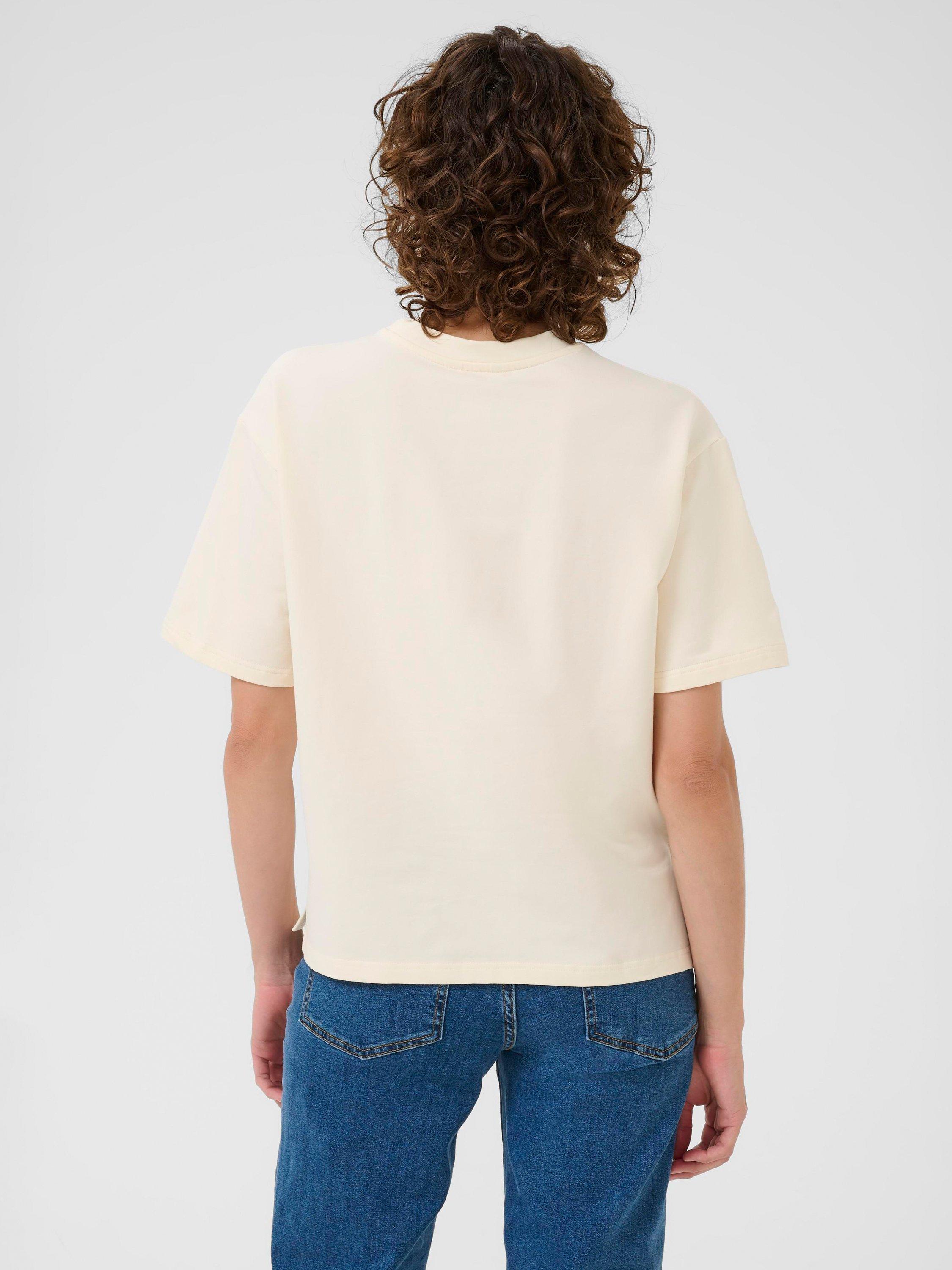 Product image 2 of 6, which shows Part Two Tilda Floral Jersey Top, Eggnog, XS