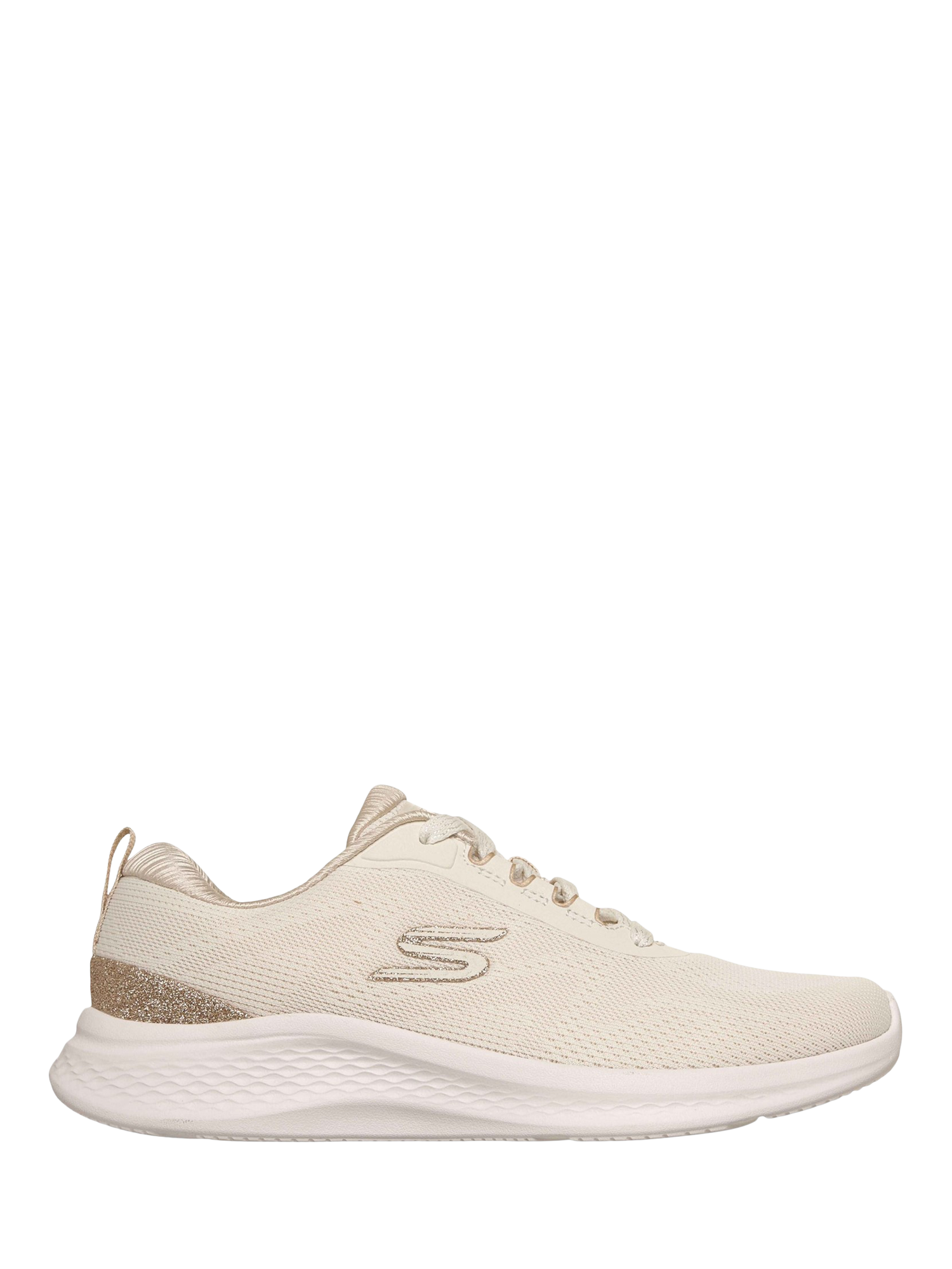 Product image 1 of 4, which shows Skechers Skech-Lite Pro 2.0 Smooth Current Trainers, Natural/Gold, 3