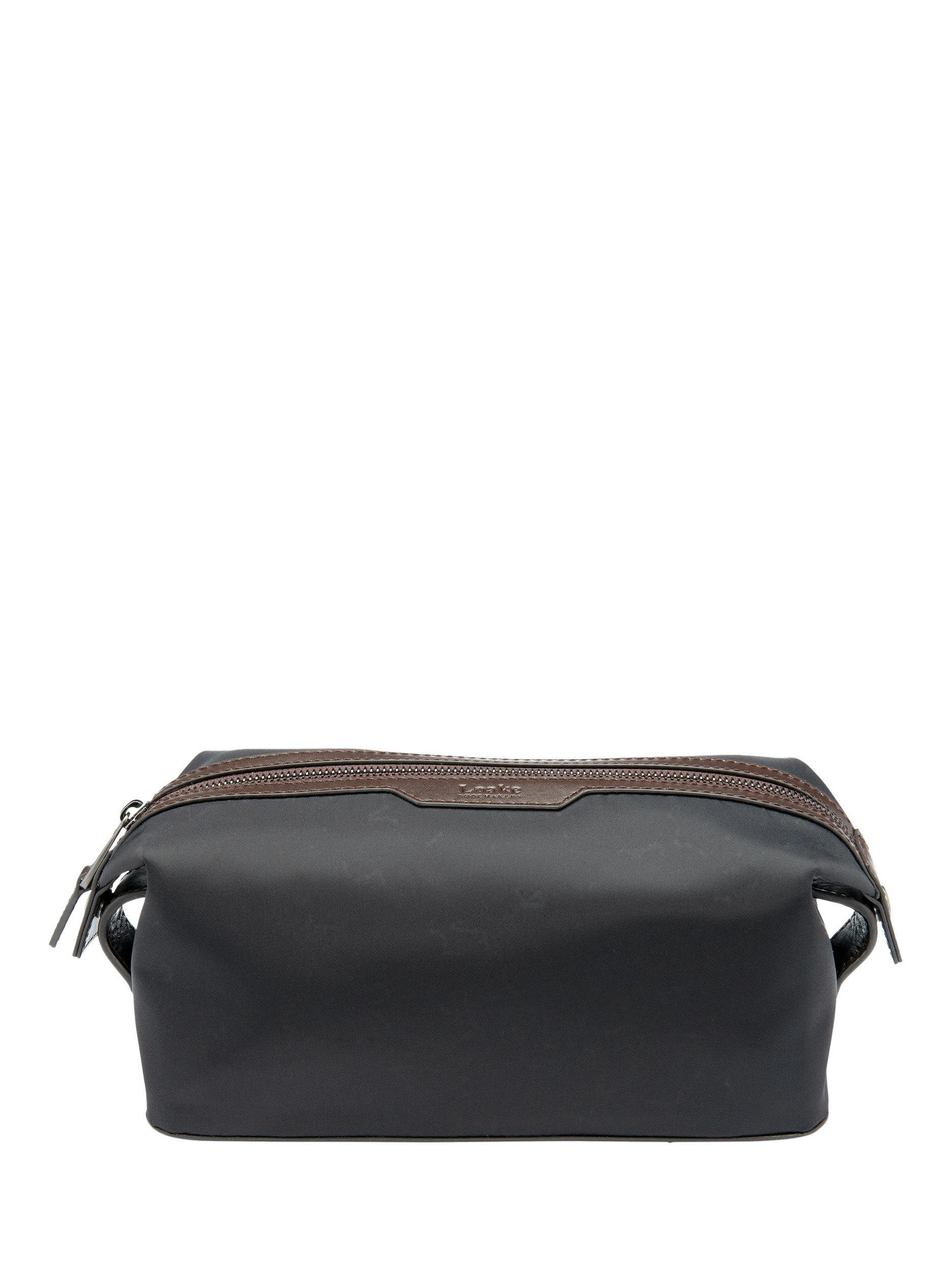 Product image 1 of 2, which shows Loake Welland Wash Bag, Black, One Size