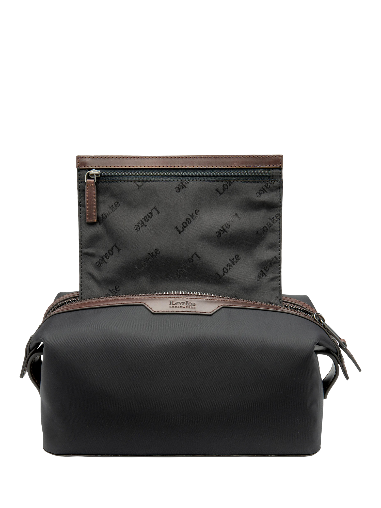 Product image 2 of 2, which shows Loake Welland Wash Bag, Black, One Size