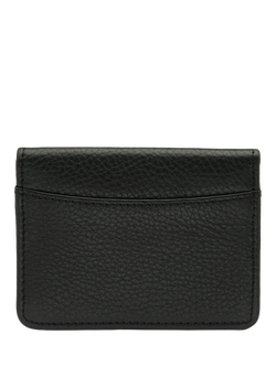 Loake Fenchurch Leather Card Holder, Black Grain