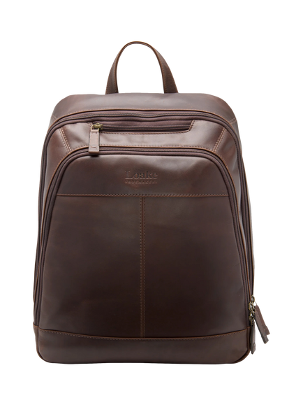 Loake Waterloo Leather Backpack, Brown