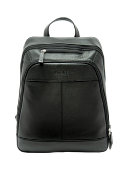 Loake Waterloo Leather Backpack, Black