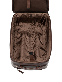 Loake Paris Leather wheeled Suitcase, Chestnut - view 2, Chestnut